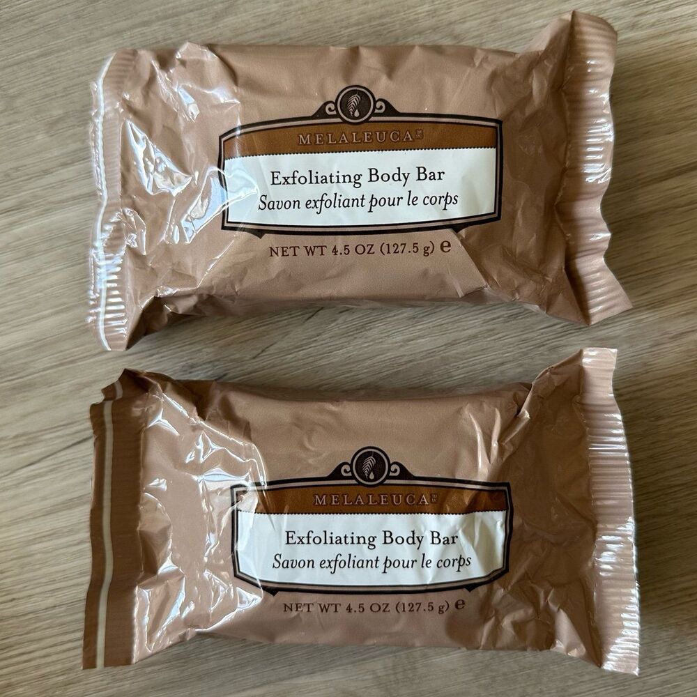 Melaleuca Exfoliating Body Bar Soap 2 Bars Sealed in Packaging 4.5 oz Each